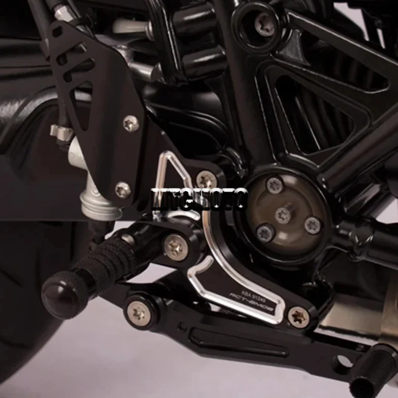 Фото Черный алюминиевый регулируемый многоуровневый новый для Bmw R nine T/Pure/Scrambler/Urban G/S 2017-2023, комплект задних подножек для мотоцикла №2