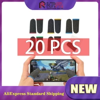 20pcs new finger cover game controller for pubg sweat proof non scratch sensitive touch screen gaming finger thumb sleeve gloves
