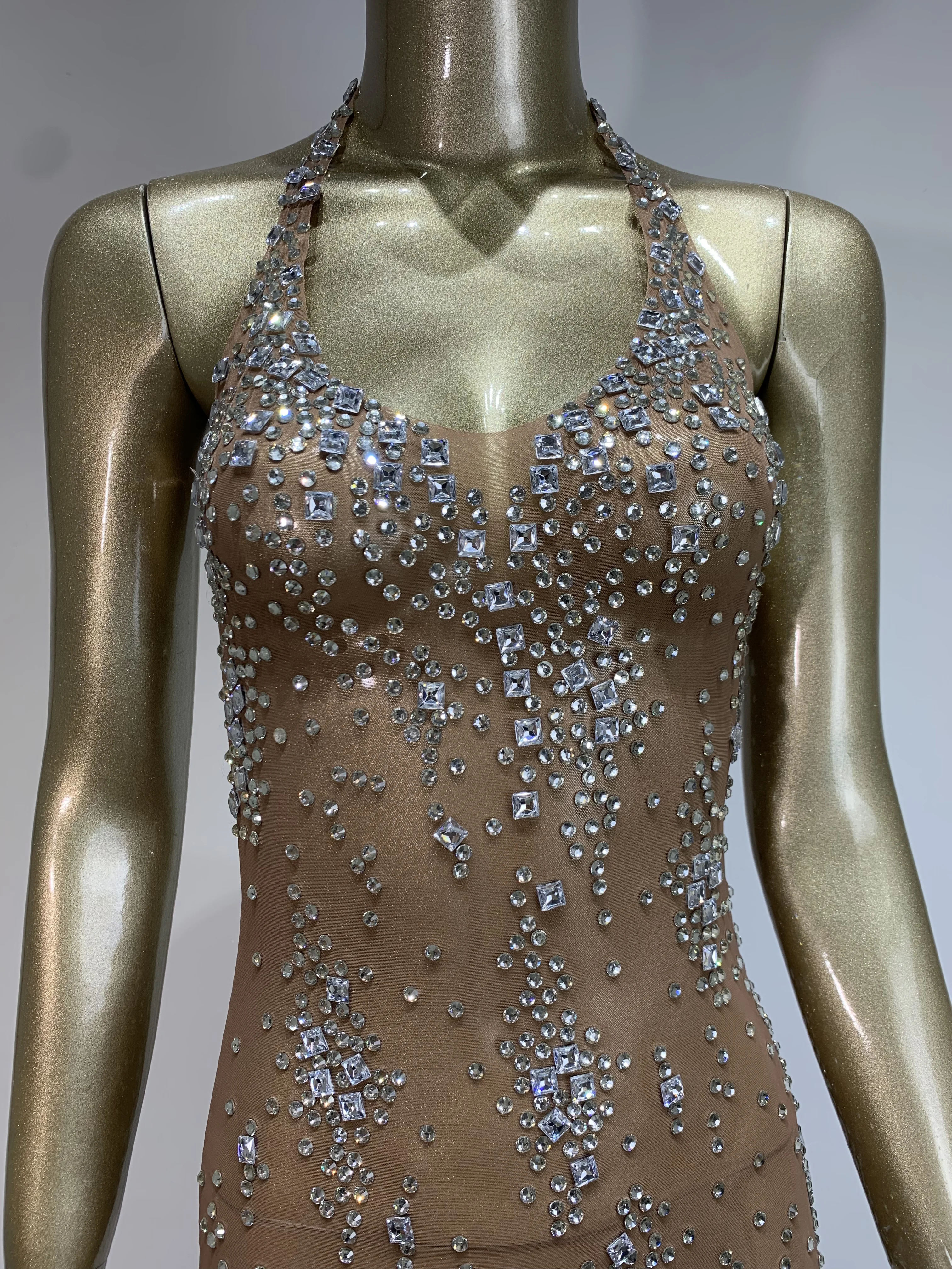 Блестящее вечернее платье со стразами женская одежда для знаменитостей дня