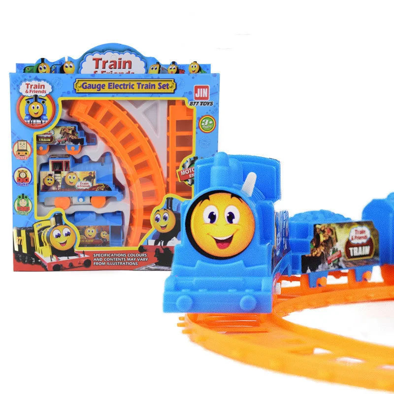 2022 New Children's Electric Cute Small Train Stall Toy Children's Puzzle Assembled Track Toy Car Set Toy For Children Gift