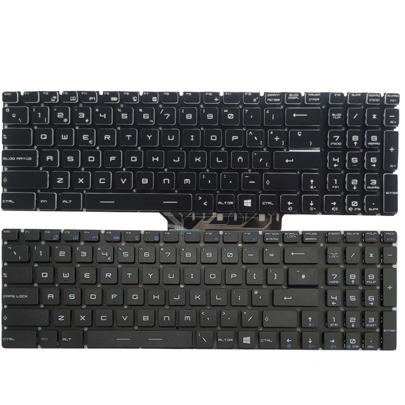

NEW Spanish laptop keyboard for sony SVF152A29W SVF1521GSAW SVF1532BCXW black SP with Palmrest upper Cover