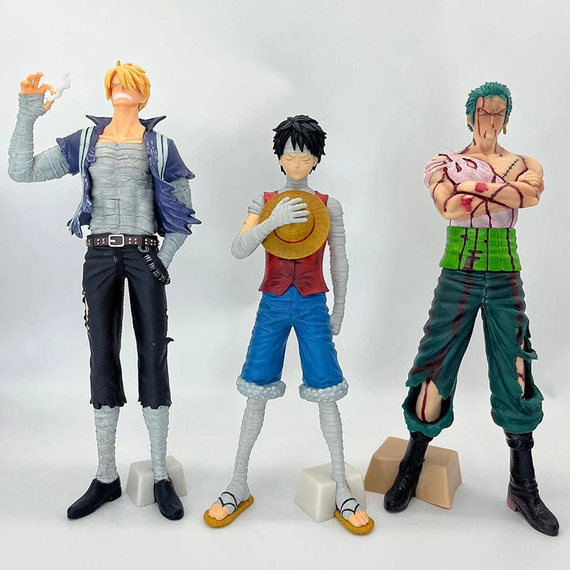 

30cm One Piece Anime Figure Roronoa Zoro Luffy Vinsmoke Sanji Stand Posture Pvc Statue Action Figurine Model Collection Toy Gift