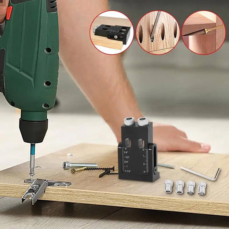 15 градусов комплект приспособлений для карманных отверстий направляющая дюбеля