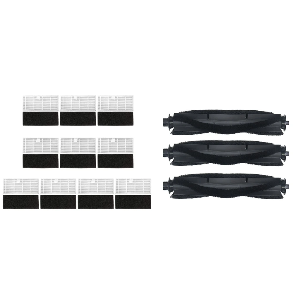 

13 Pcs Vacuum Cleaner Part: 10 Pcs Cleaner Filter Accessories Sets & 3 Pcs Vacuum Cleaner Roller Brush