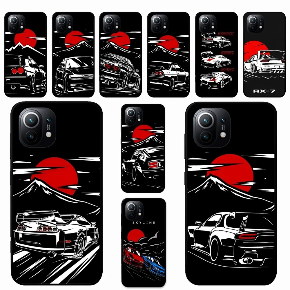 

Japan JDM Sports Cars Phone Case For Xiaomi Mi 5X 8 9 10 11 12 lite pro 10T PocoX3pro PocoM3 Note 10 pro lite