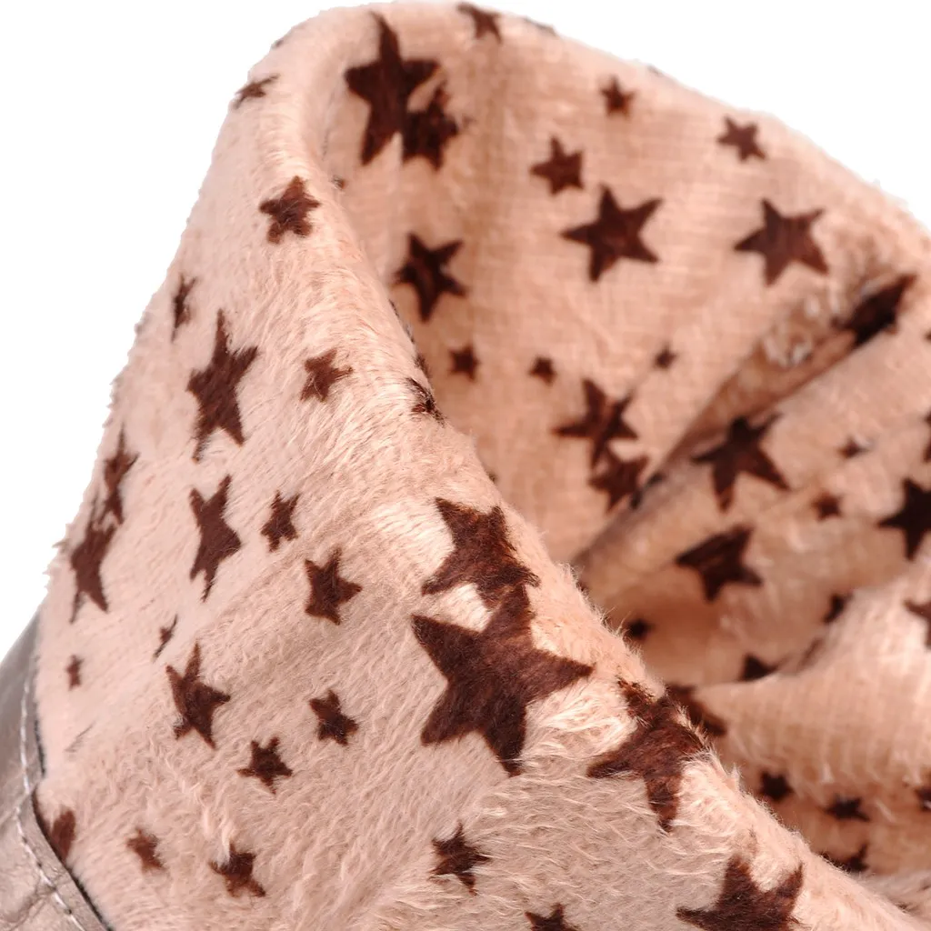 Fashion Brand PU Leather Women Ankle Boots Sexy Pointed Toe Western Cowboy Shoes Ladies Knee-High Chunky Wedges Botas Mujer32-43