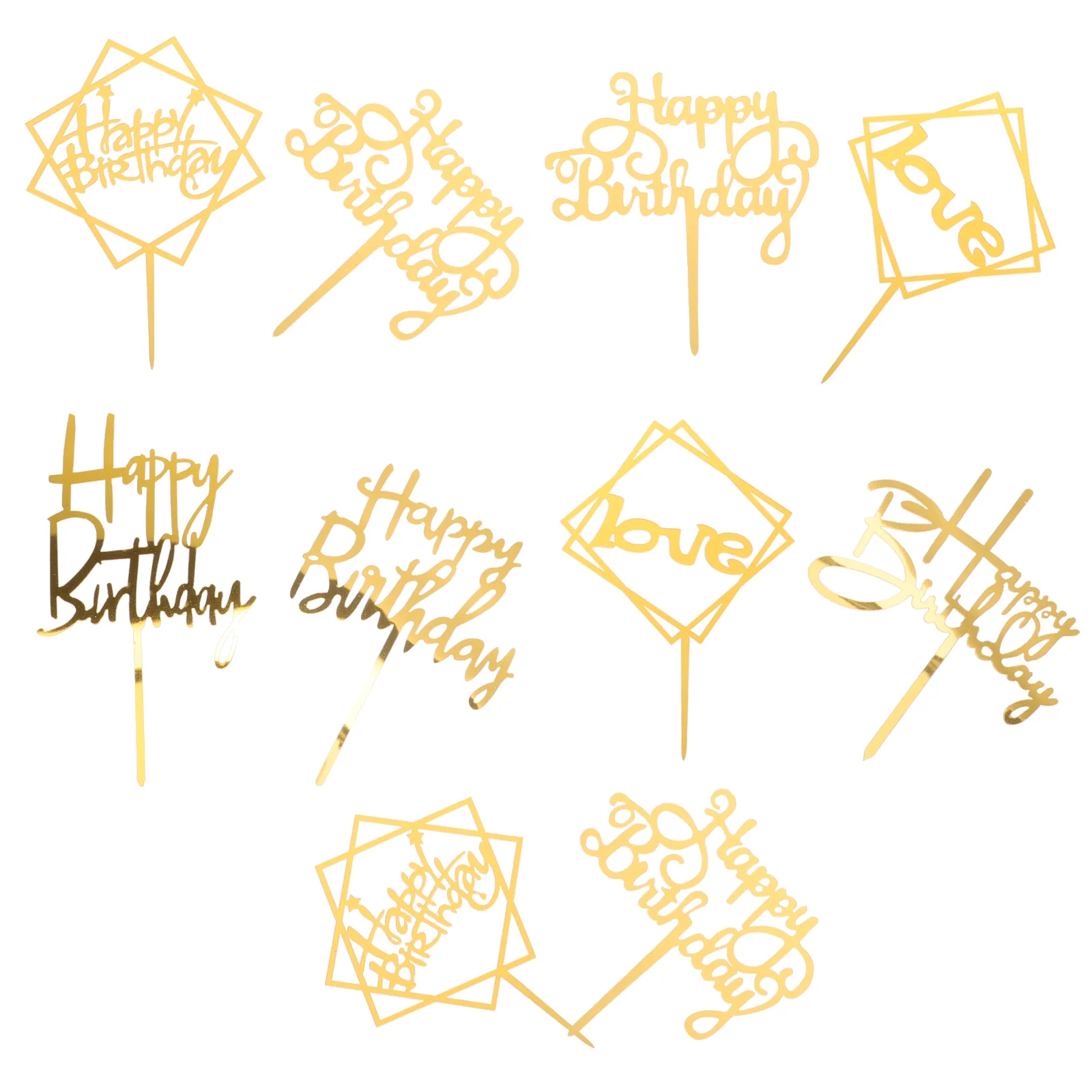 

10 Pcs Decorations Food Party Dessert Picks Toothpicks For Food Cupcake Toppers Acrylic
