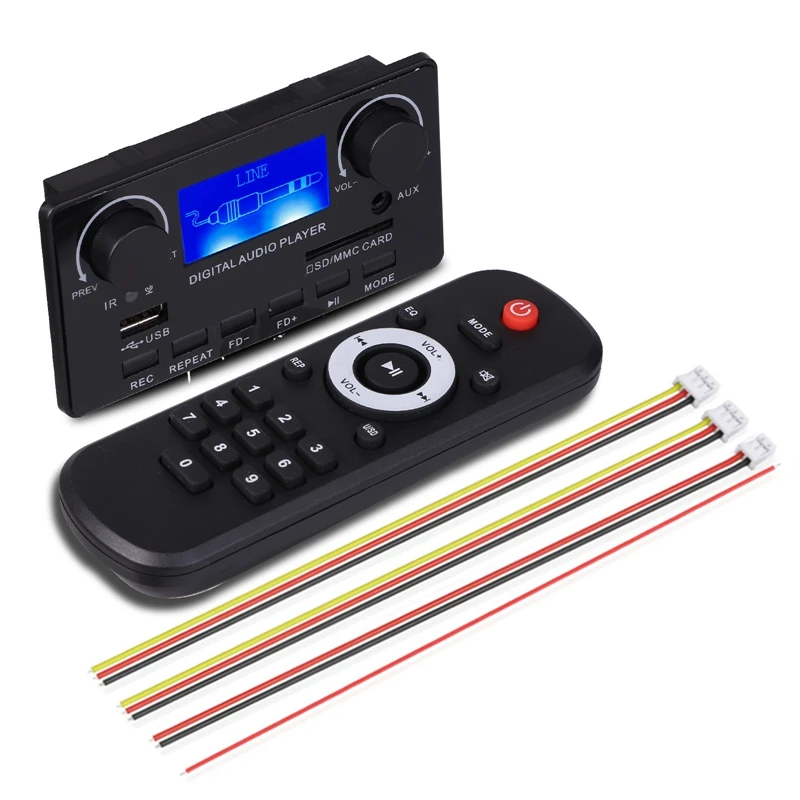 

Multi-Function LCD Screen Bluetooth MP3 Decoder Board Portable Synchronization Car Amplifier Board Easy Install High Guality