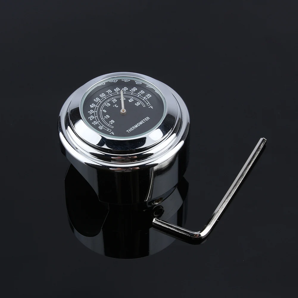 

Durable Aluminum Alloy 7/8" - 1" Handlebar Thermometer for Motorcycle Durable