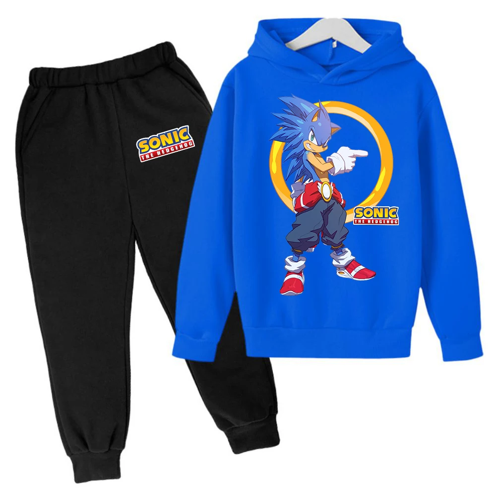 

Sonic Sonic Children Clothes Hoodie Baby Girl Clothes Elastic Pants Sportswear 2022 Autumn and Winter High Quality Cool Cute New
