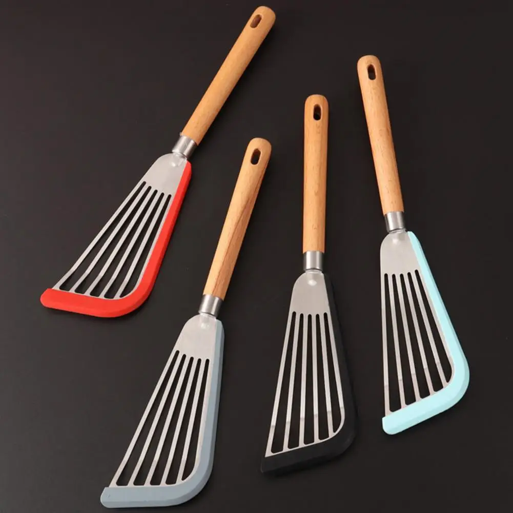 

Steak Spatula Useful Food Grade Anti-scratch Kitchen Gadget Slotted Spatula Frying Spatula