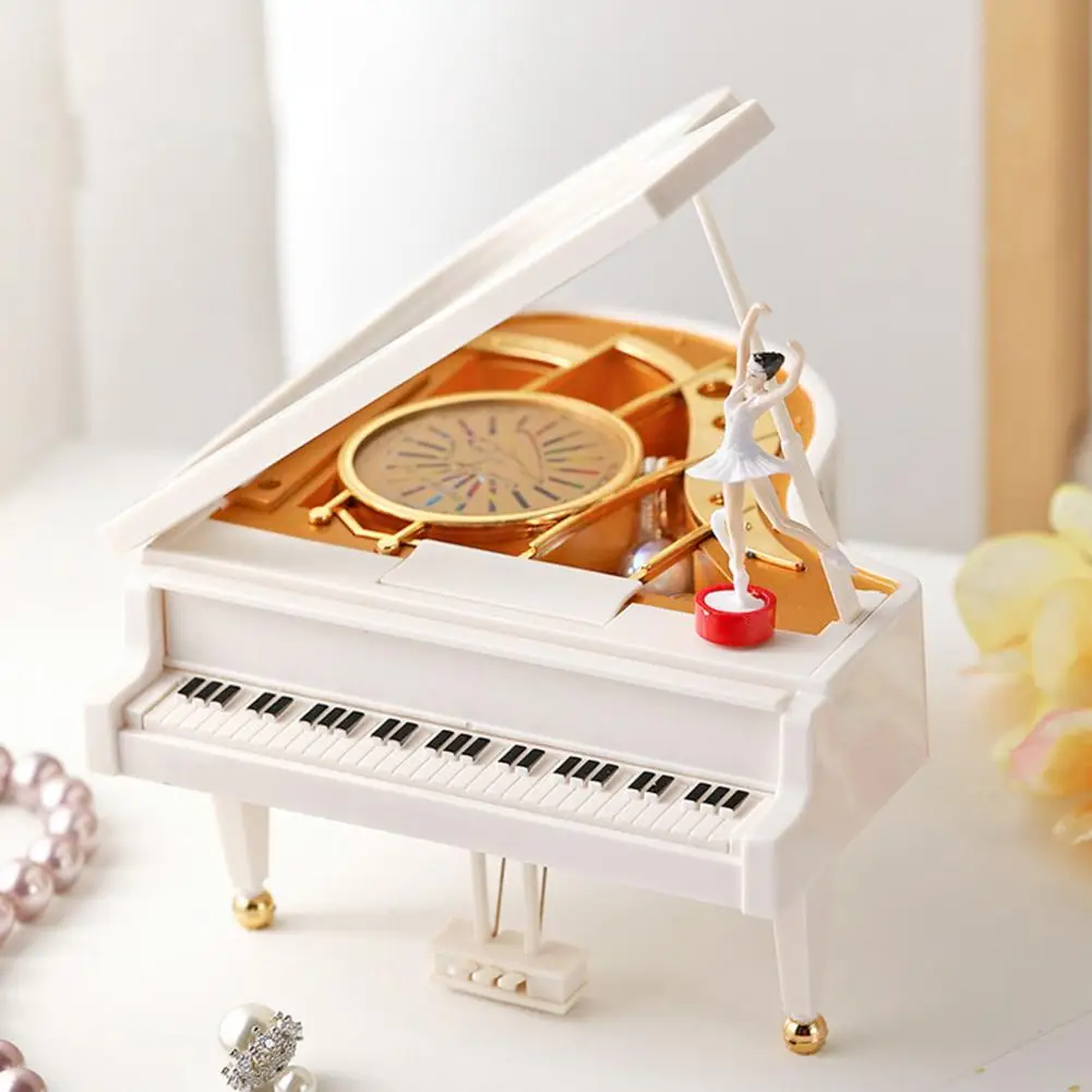 

Music Box Attractive Decorative Boutique Ornament Birthday Gift Classical Ballerina Dancing Girl Piano Music Jewelry Box for Dre