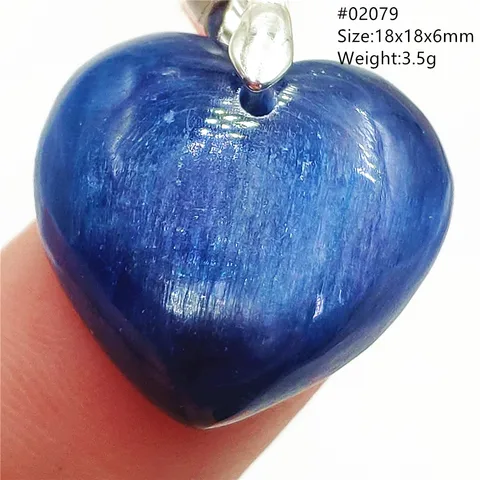 Натуральный Синий Кианит сердце любовь кулон ювелирные изделия для женщин мужчин Кианит ожерелье кошачий глаз бусины лучший подарок Мода AAAAA