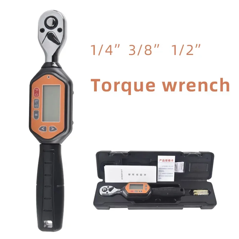 

1/2 3/8 1/4 Digital Preset Torque Wrench Bidirectional Ratchet Head Professional Adjustable Bicycle Repair Hand Tools