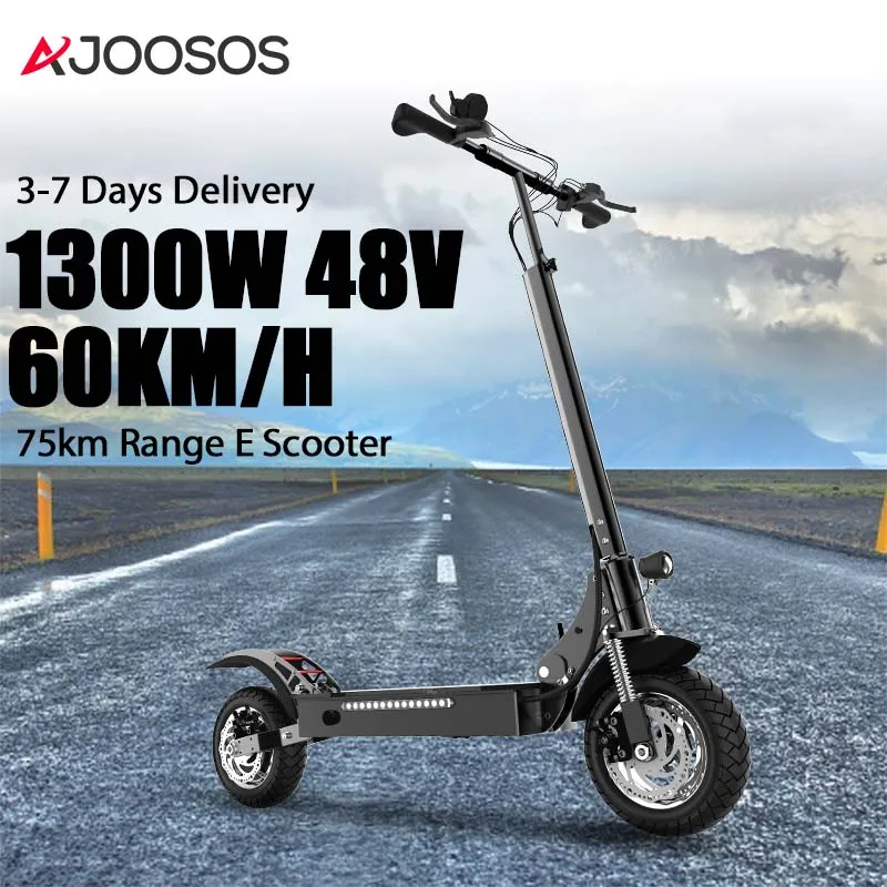 

Waterproof Electric Scooter 48V 1300W Brushless Motor 60KM/H Max Speed Electric Scooters for Adults 75KM Long Mileage Folding