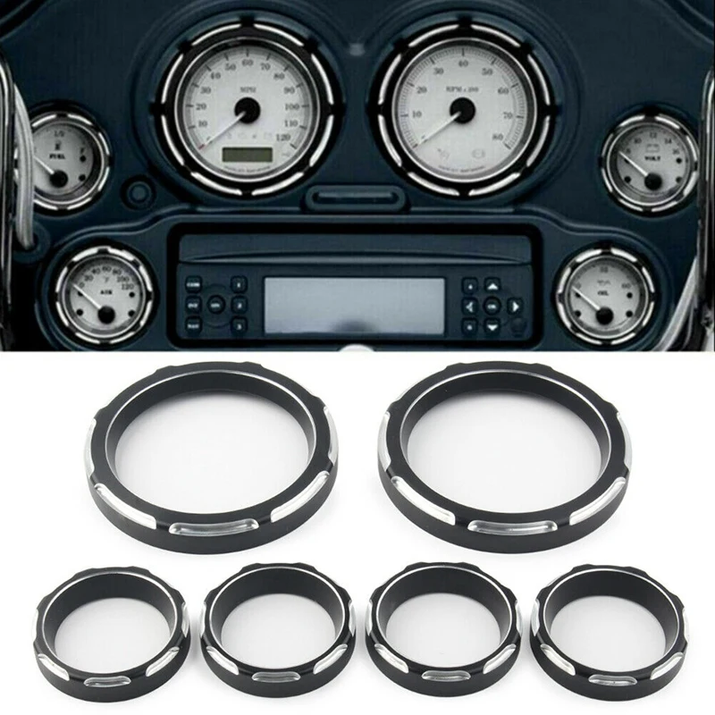 

Motorcycle Instrument Cover Board Speedometer Cover For Touring Electra Glide Road Street Glide Trile 96-13
