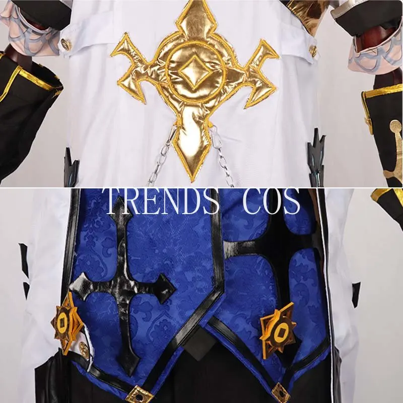 косплей игра Геншин Импакт Абедо взрослые костюмы с одеждой парик обувь куртка