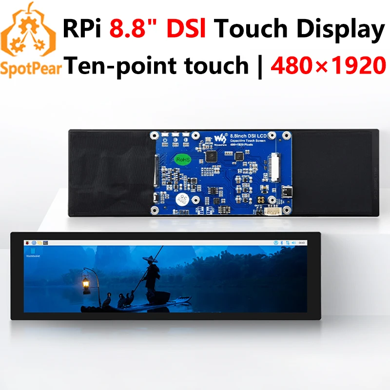 Raspberry Pi 8 8-дюймовый DSI MIPI-дисплей емкостный сенсорный ЖК-экран 480x1920