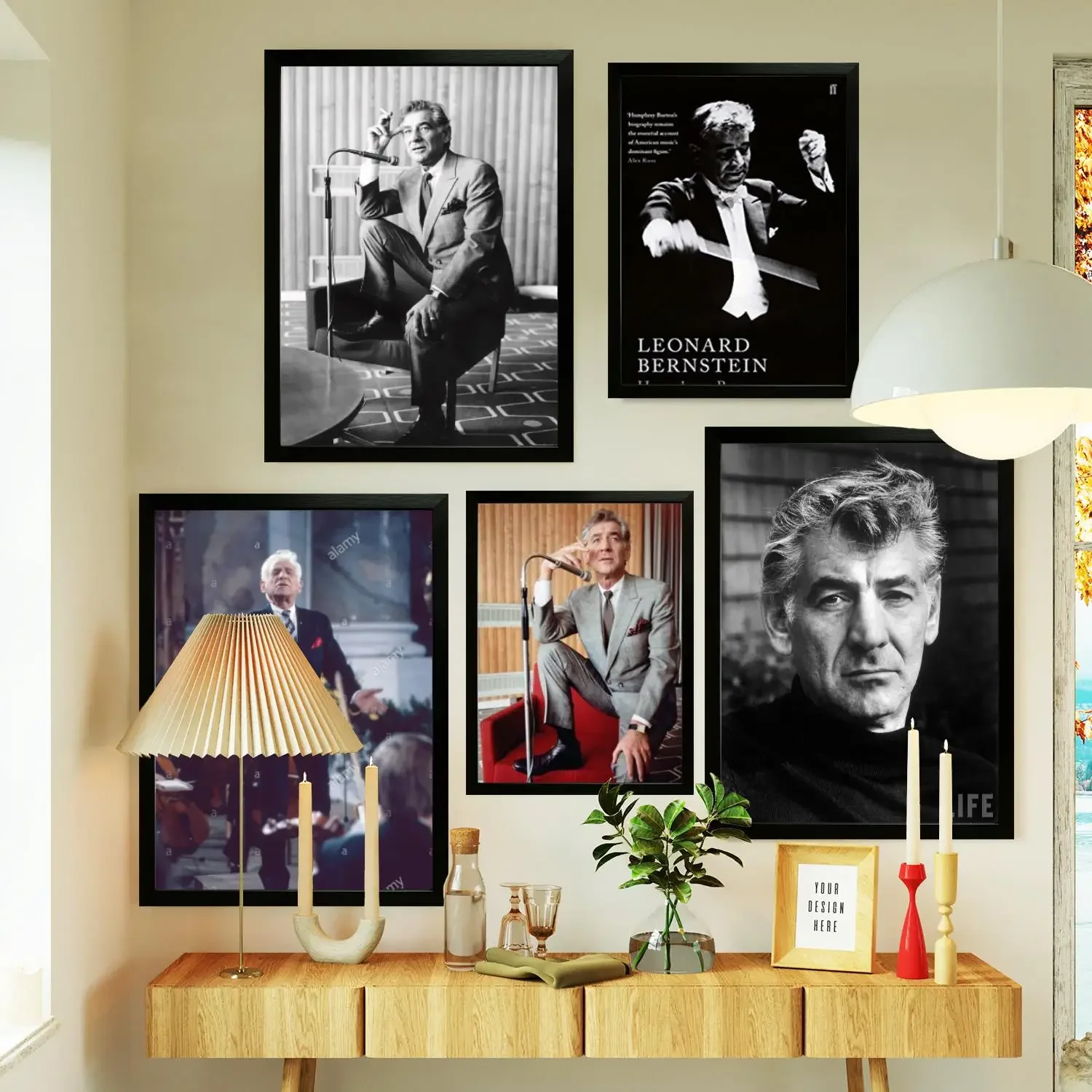 Плакат Леонарда бернштайна настенный художественный плакат на холсте для