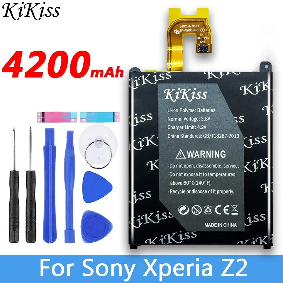 KiKiss сотовый телефон LIS1543ERPC Сменные батареи для SONY Xperia Z2 L50w Sirius SO-03 D6503 D6502 мобильный