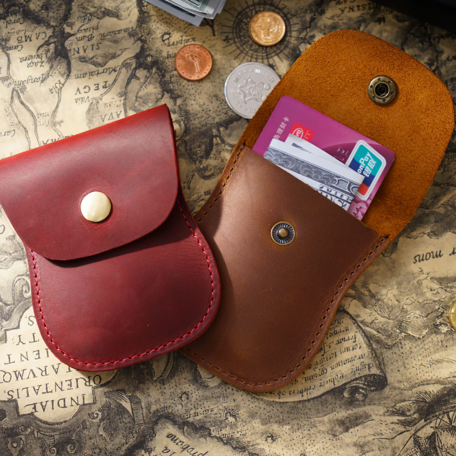 

SIKU men's leather coin purses holders fashion women wallet case mini wallet card holder