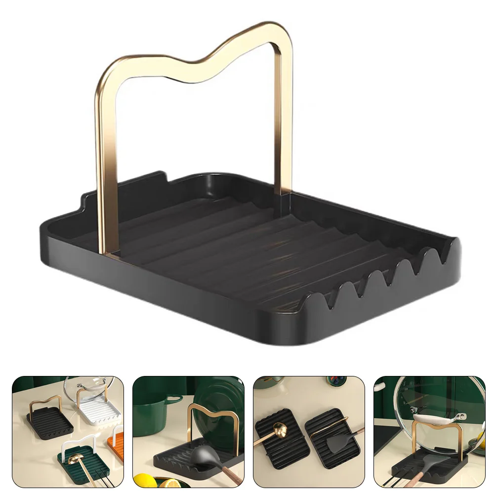 

Pan Organizer Rack Chopsticks Rest Cutting Board Chopping Board Organizer Spatula Rest Space Aluminum Cooking Lid Holder
