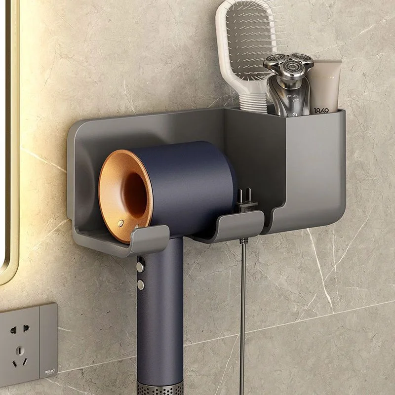 

Bathroom Shelf Wall Mounted Rack Storage Holder Hair Dryer Holder Storage Shelves Accessories Shelves Hair Brush Storage Bracket