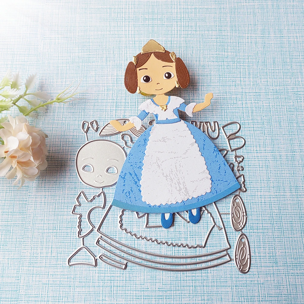 

New dress girl cutting dies, used for scrapbooks, embossed albums, card making DIY crafts