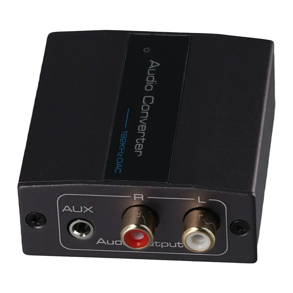 Digital Analog To Digital Audio Converter With Optical Cable 3.5mm R/L AUX Jack To Audio Toslink and Coaxial Soundbar