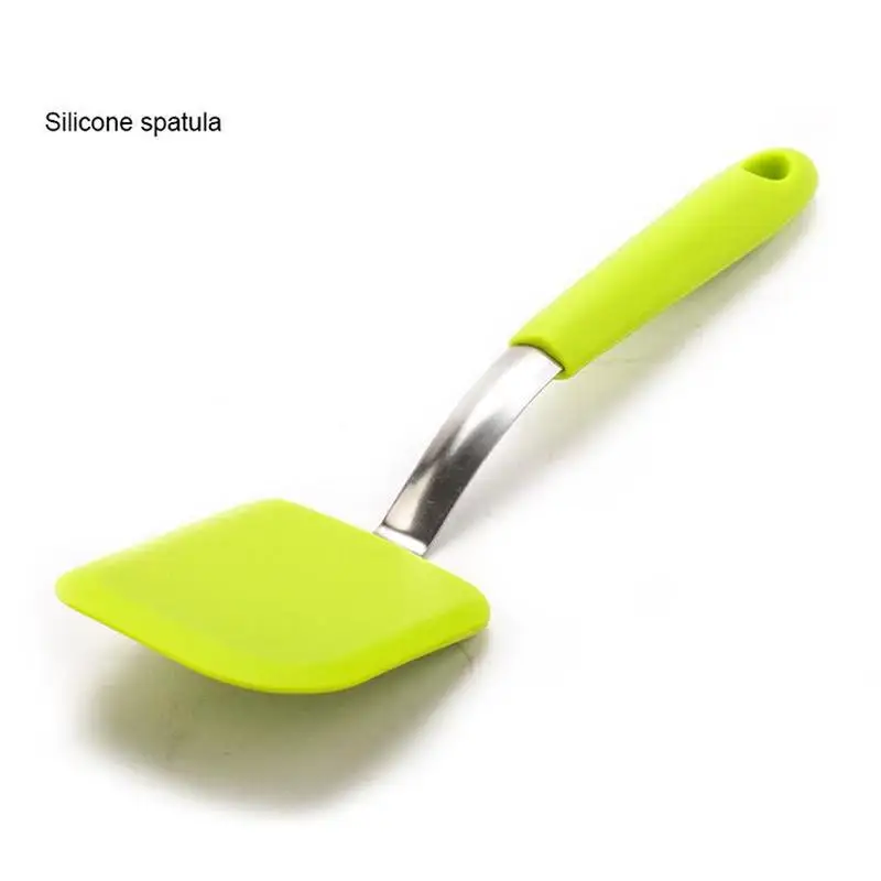 

Food Grade Non-stick Fried Steak Egg Spatula Kitchen Cooking Utensils Silicone Long Handle Slotted Turner Food Flipper Shovel