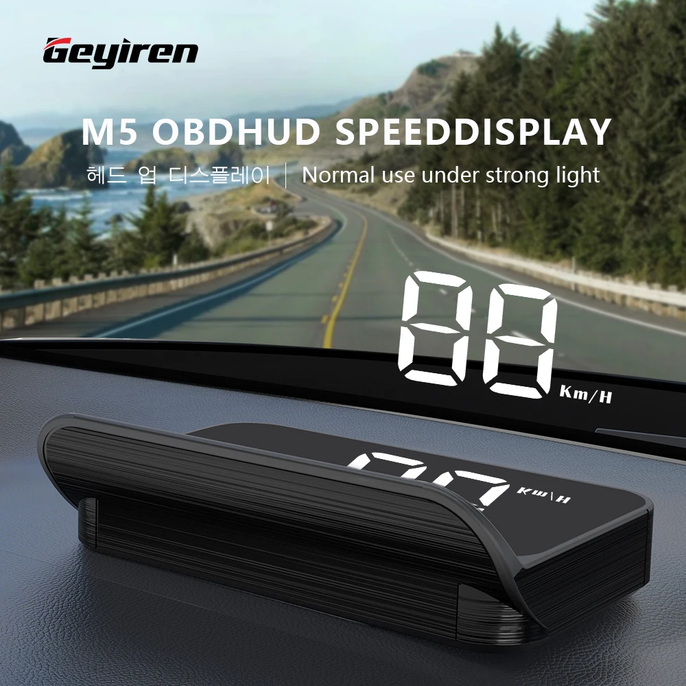 Автомобильный измеритель скорости Geyiren M5 OBD2, прибор для измерения ...
