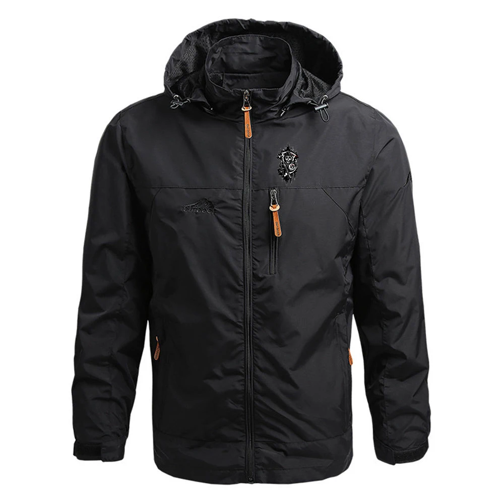 

2022 Sons Of Anarchy Mens Outdoor Hiking Waterproof Hooded Windbreaker Coats Autumn Tactics Military Jackets