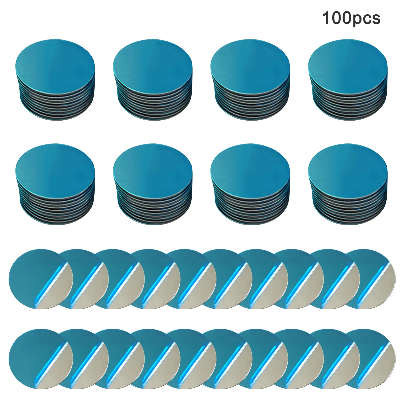 

100 шт. сменная металлическая пластина для магнитов, универсальная сильная впитывающая способность, стабильная самоклеящаяся гладкая подст...