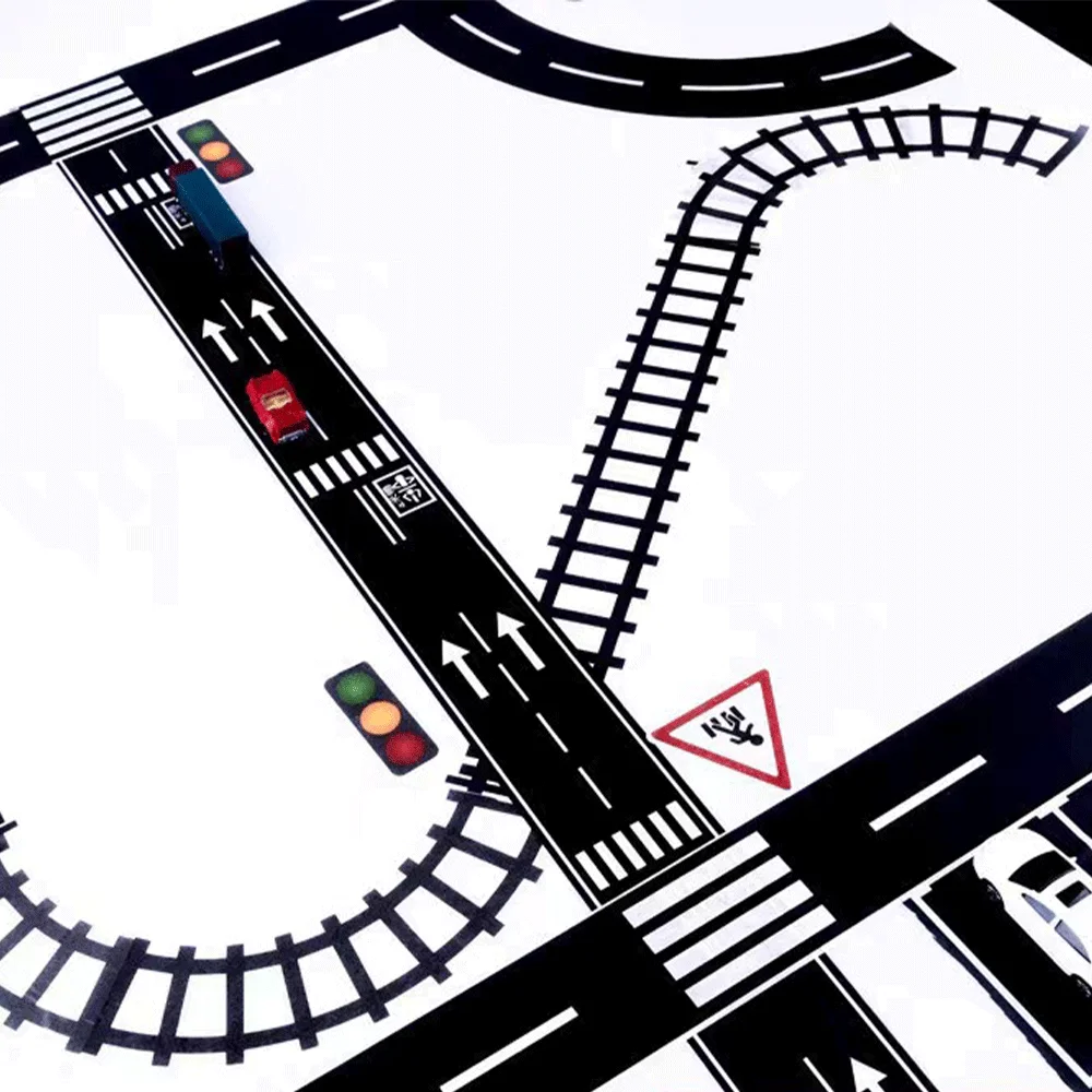 

5m/10m Creative Traffic DIY Highway Train Railway Non-marking Tape P Parking Space Sticker Race Car Party Decorations Kids Gift