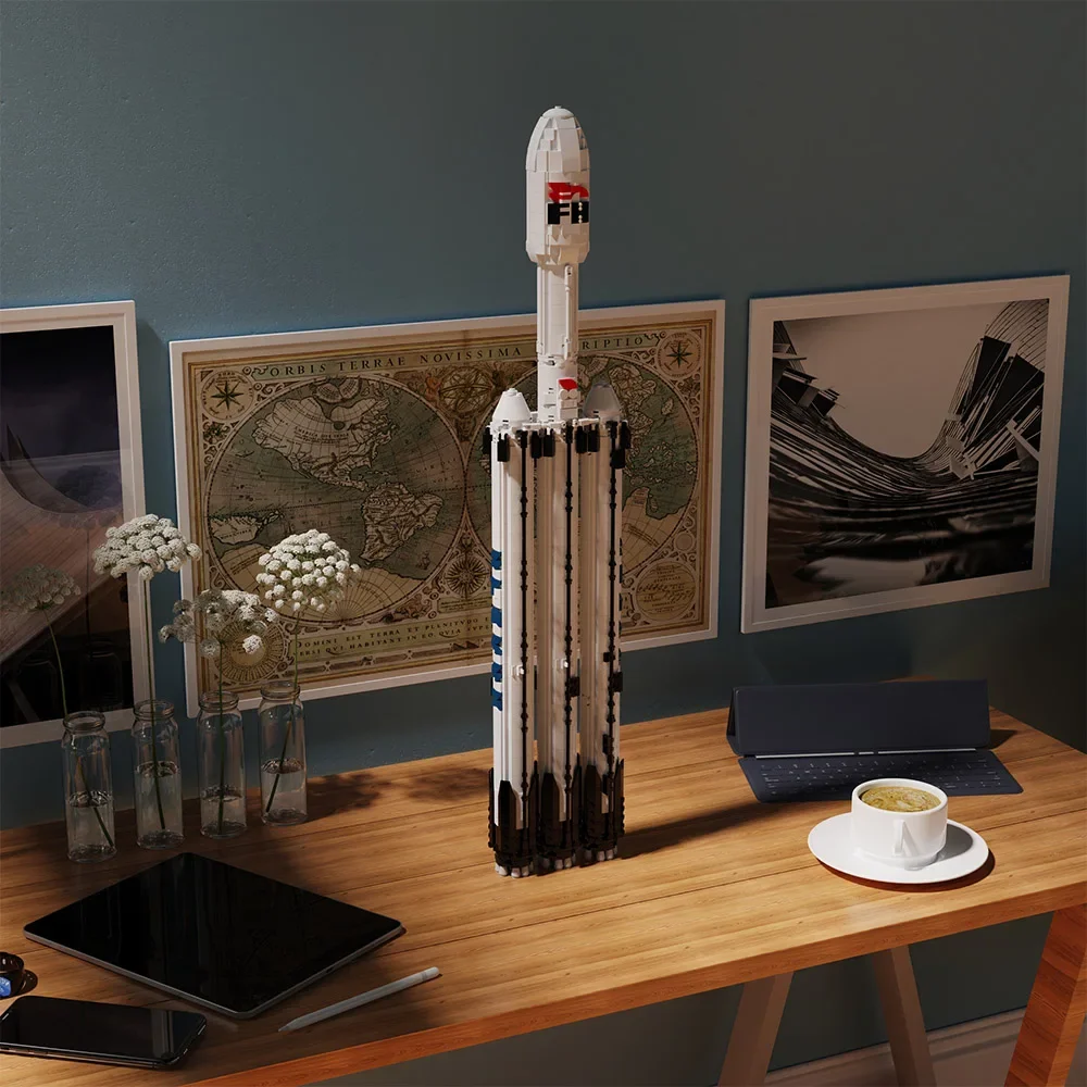 Набор строительных блоков SpaceX Falcon и 9 тяжелый пусковой автомобиль Saturn V Scale Rocket для
