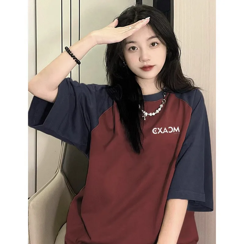 Женские футболки 2024 летняя повседневная Свободная Женская футболка с буквенным