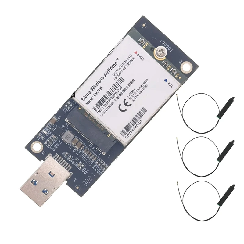 

USB Module EM7455 DW5811E 4G LTE FD / TD LTE CATSH Chg Module, For E7270 E7470 E7370 E5570 E5470