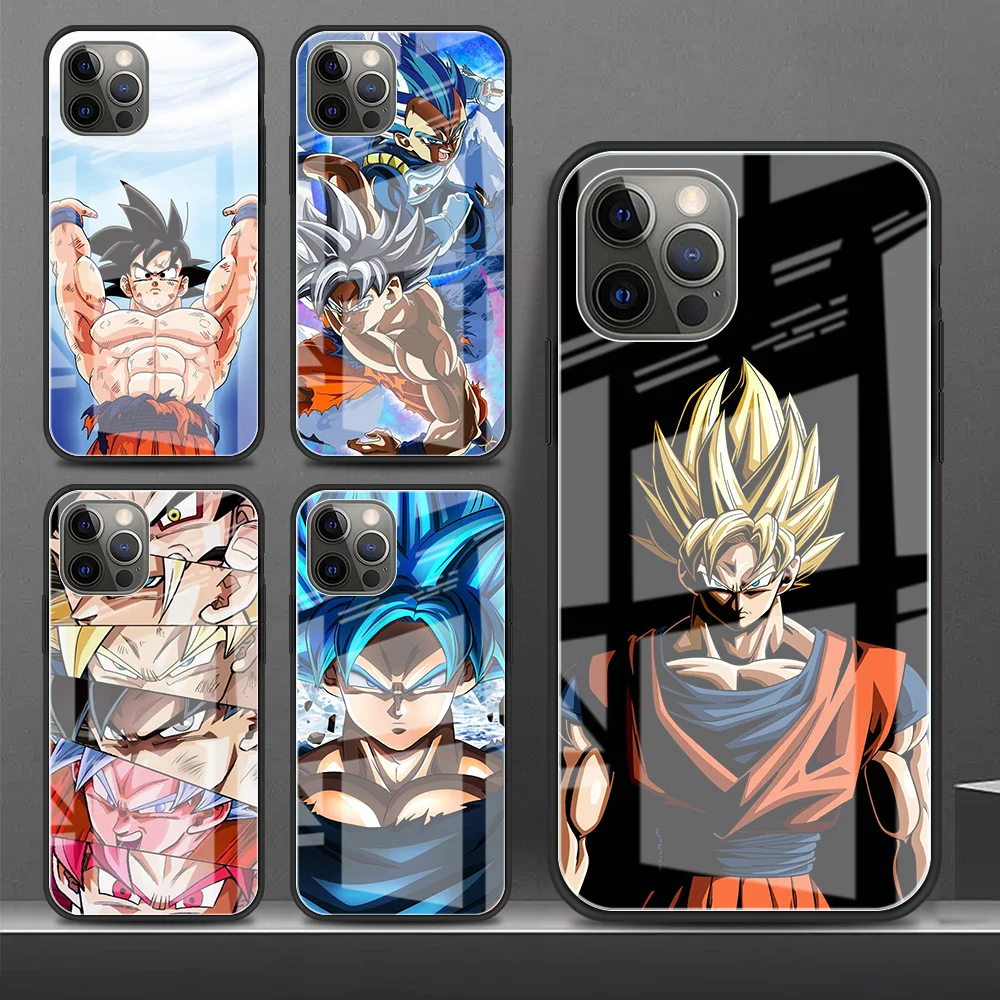 

Tempered Glass Case For Apple iPhone 11 12 Pro 7 XR X XS Max 8 6 6s Plus SE 2020 7Plus Phone Tampa Anime Dragon Ball