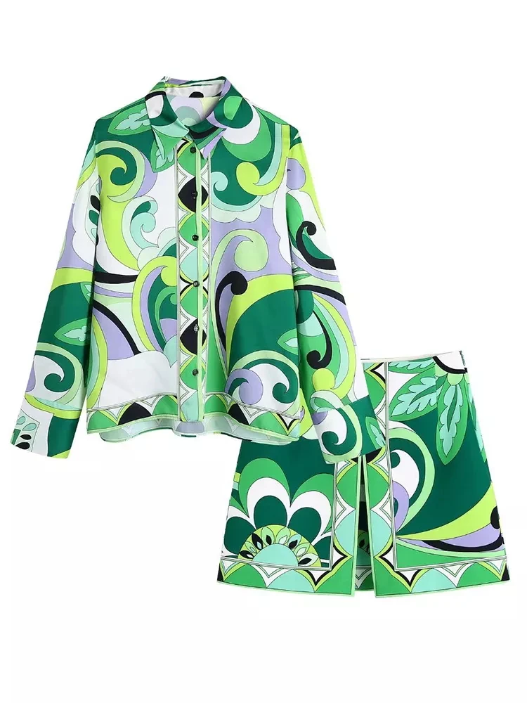 

Trendeez Floral Boho Button Geometric Woven 2 Piece Set