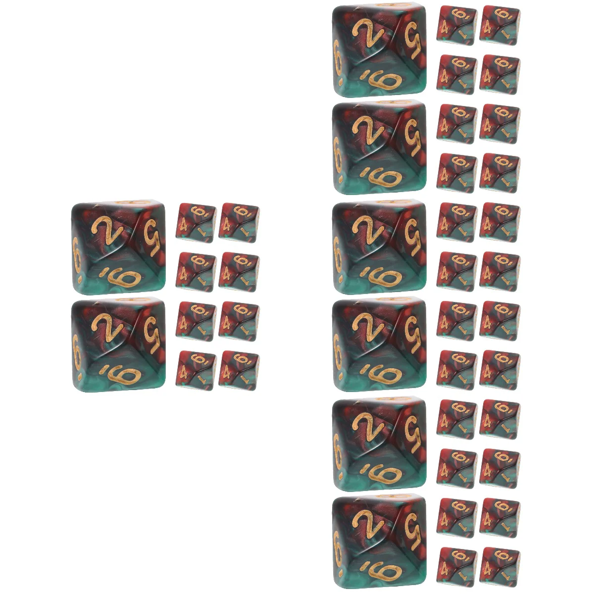 

40 Pcs Children Educational Dice Classroom Dice Digital Dice Multiple Side Dice Teaching Aids