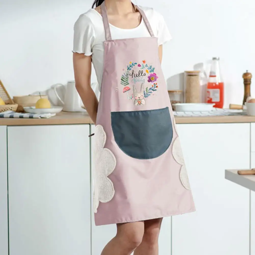 

Kitchen Apron Soft PVC Lace Up Design Stain Resistant Garden Apron for Dishwashing Cooking Apron Apron