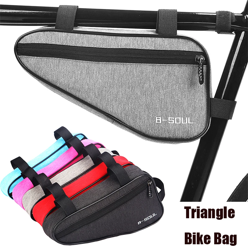 

Bike Bicycle Bag Triangle Bike Bag Front Tube Frame Bag Waterproof Mountain Bike Triangle Pouch Frame Holder Bicycle Accessories