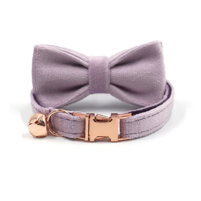 

Pet Cat Collar Personalized Bow tie Small Dog Collar ID Tag Engraving Cat Kittens Necklace Bell Adjustable Collar for Cat Puppy