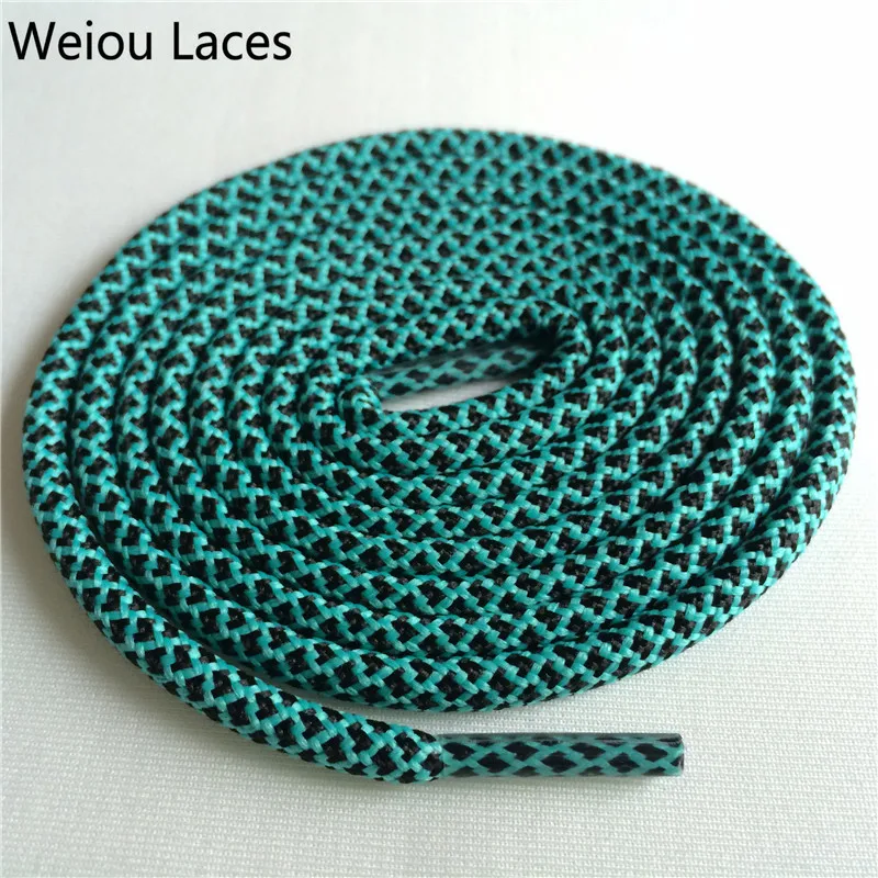 Weiou New Bright Colors Hiking Walking Two Toned Ropes Laces Replacement Shoe Lace Round Rope Shoelaces For Basketball sneakers