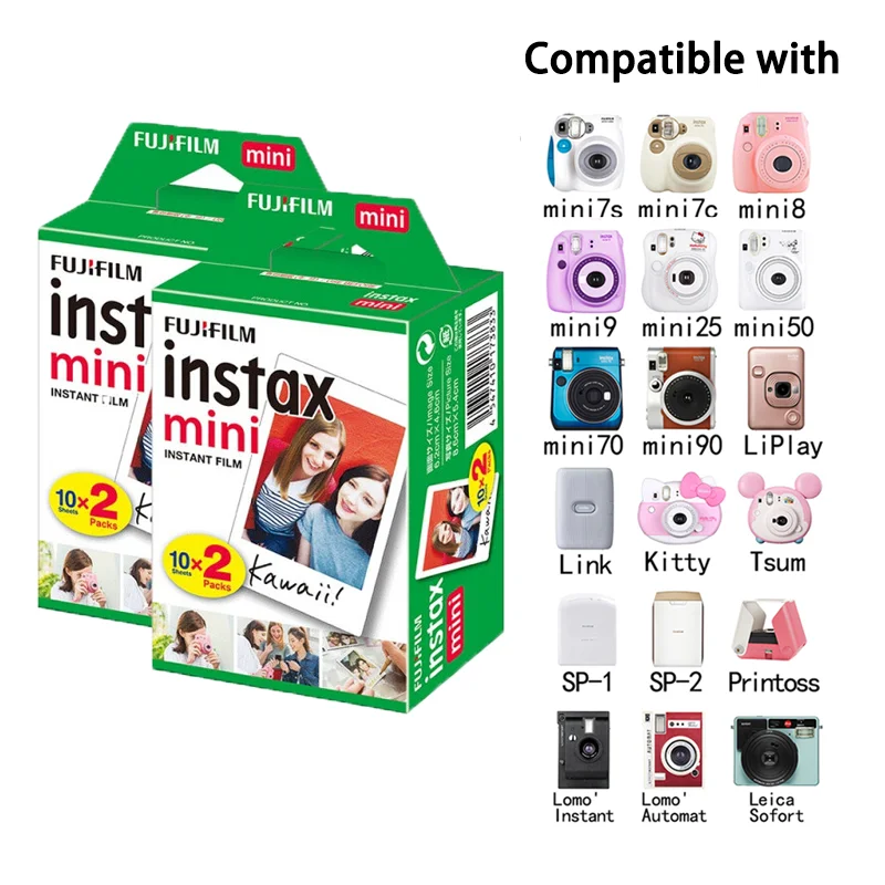 Fujifilm instax mini 11 9 7 + 3-дюймовые белые пленки для мгновенной мини-камеры 25 50s 90