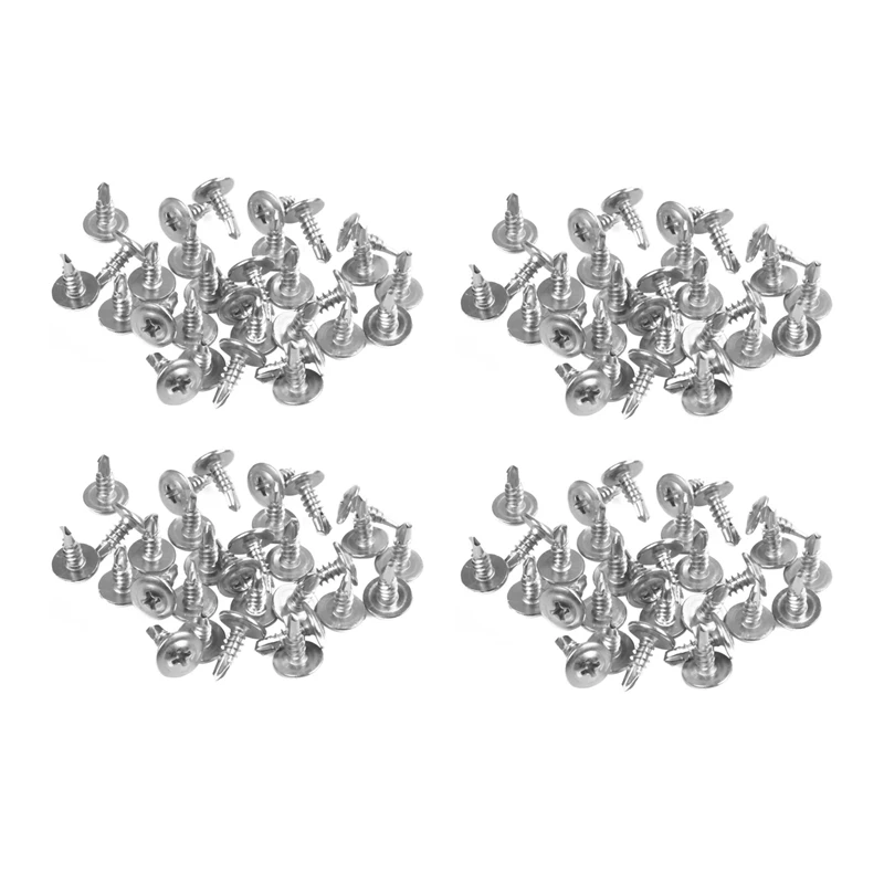 

120Pcs M4.2X13mm Round Phillips Head Self Drilling Screws