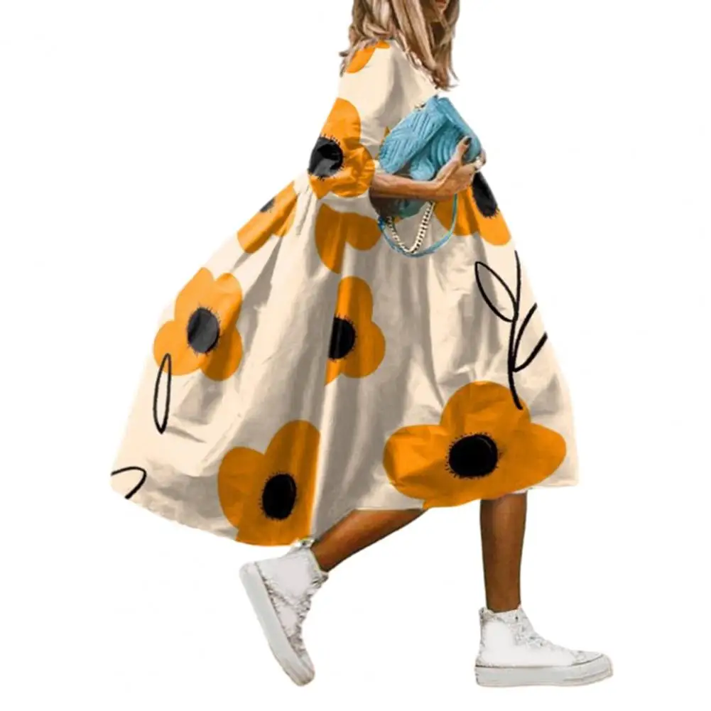 

Printed Floral A-line Dresses for Women Elegant Clothing 2023 Vestidos