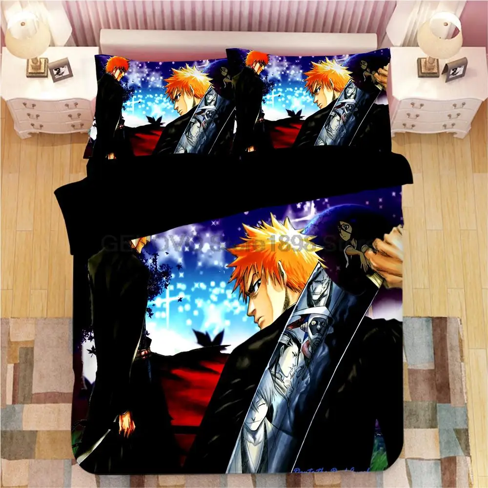 Купить 3D Bleach Kurosaki Ichigo Bedding Set Duvet Covers Pillowcases