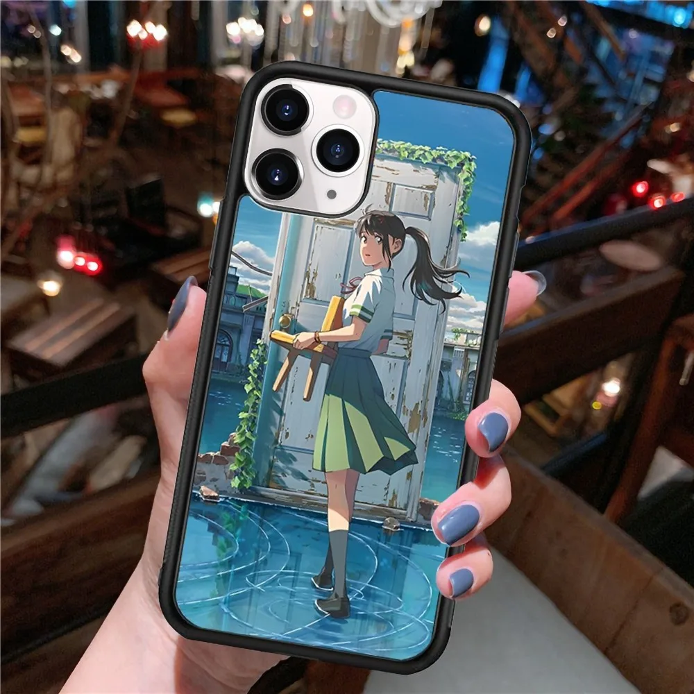Suzume no Tojimari Phone Case Silicone PC+TPU Case For iPhone 14 11 12 13 Pro Max 8 7 6 Plus X XR Hard Fundas