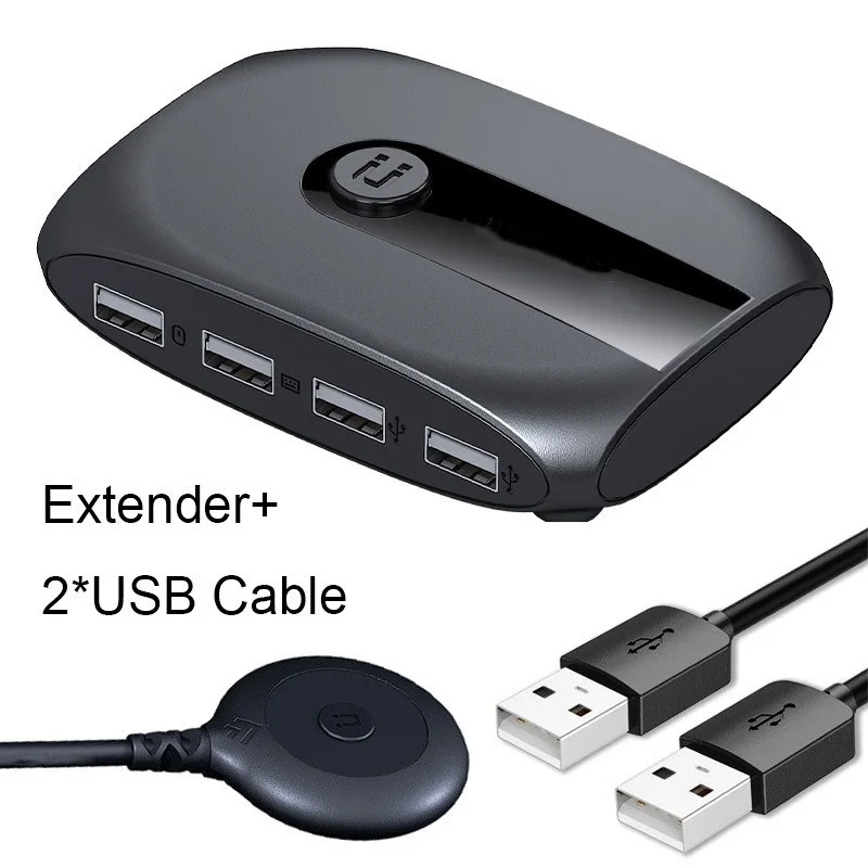 Коммутатор USB 3,0 2,0 с удлинителем для клавиатуры, мыши, принтера, U-диска, 2 шт. от AliExpress WW